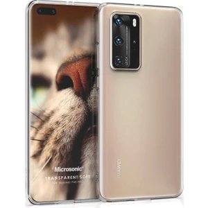 Huawei P40 Pro Kılıf Transparent Soft Beyaz