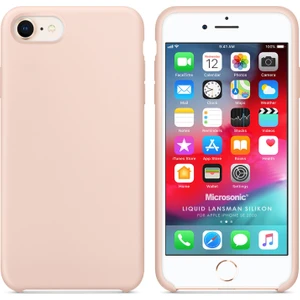 Apple iPhone Se 2020 Kılıf Liquid Lansman Silikon Kum Pembesi