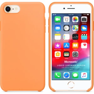 Apple iPhone Se 2020 Kılıf Liquid Lansman Silikon Papaya