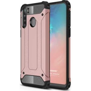 Samsung Galaxy A21 Kılıf Rugged Armor Rose Gold