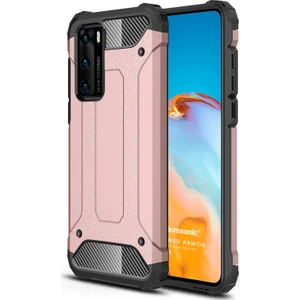 Huawei P40 Kılıf Rugged Armor Rose Gold