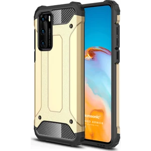 Huawei P40 Kılıf Rugged Armor Gold
