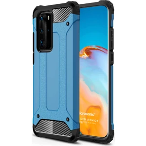 Huawei P40 Pro Kılıf Rugged Armor Mavi