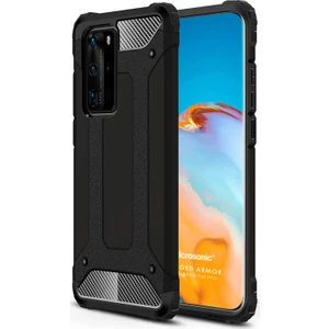 Huawei P40 Pro Kılıf Rugged Armor Siyah