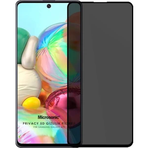 Samsung Galaxy A71 Privacy 5D Gizlilik Filtreli Cam Ekran Koruyucu Siyah