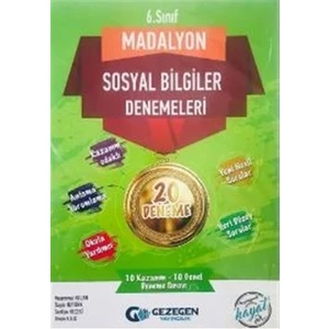 Gezegen Yayıncılık 6.Sınıf Madalyon Sosyal Bilgiler Denemeleri 20 Deneme