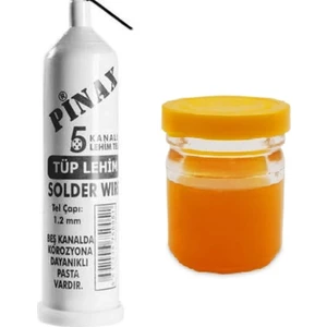 5 Kanallı Lehim Teli 1,2 mm + Lehim Pastası 40 gr