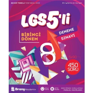 Branş Akademi 8. Sınıf LGS 1. Dönem 5'li Deneme