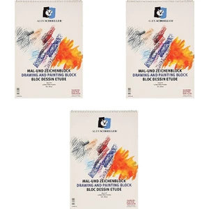 Alex Schoeller Spiralli Resim Defteri 15 Yaprak 165 gr 35 x 50 cm 3'lü