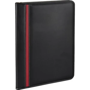 A4 Suni Deri Phone Fermuarlı Sekreter Blok Tablası Hesap Makinalı 100 Yaprak Siyah