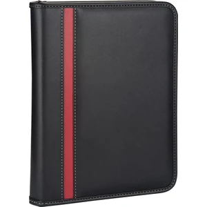 Diplomat Fermuarlı 4 Halkalı Organizer Defterli Siyah 15 x 21 cm Kareli