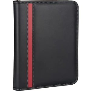 Diplomat Fermuarlı Organizer Kareli Defterli Siyah 14 x 20 cm