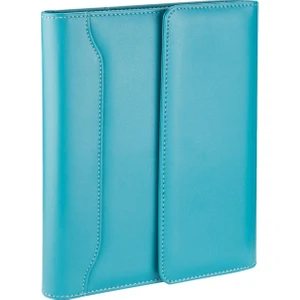 Diplomat Mıknatıs Kapak Organizer Çizgili Defterli 17 x 24 cm Turkuaz
