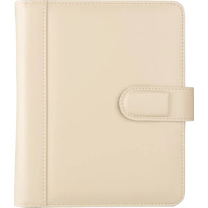 Diplomat Suni Deri 4 Halkalı Organizer Kareli Defterli 15 x 21 cm Bej