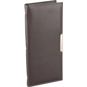 Suni Deri 4 Sıralı 192 Kart Kapasiteli Kartvizitlik 12,5 x 26,5 cm Kahve