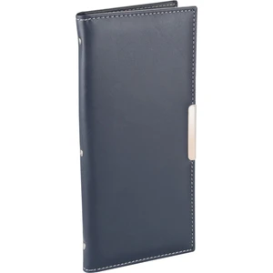 Suni Deri 4 Sıralı 192 Kart Kapasiteli Kartvizitlik 12,5 x 26,5 cm Lacivert