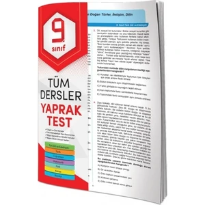 Element Yayınları 9.sınıf Tüm Dersler Yaprak Test