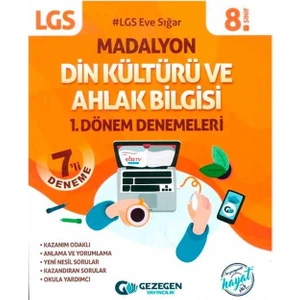 Gezegen Yayıncılık 8.Sınıf Din Kültürü 1.Dönem Madalyon 7 Li Deneme