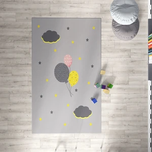 Mekta Home Gri Balon Çocuk ve Bebek Odası Halısı MKTH-007