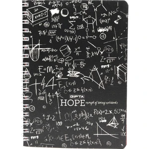 Defter A6 Hope Spr. Karton 80 Yaprak Çizgili 1199 E = Mc2 Desen