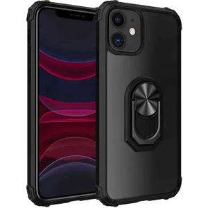 Tekno Grup Apple iPhone 11 (6.1'') Kılıf Ultra Korumalı Yüzüklü Standlı Mola Kapak Siyah