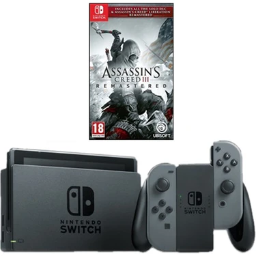 Nintendo Switch Konsol Gri ve Assassins Creed 3 Paketi Fiyatı