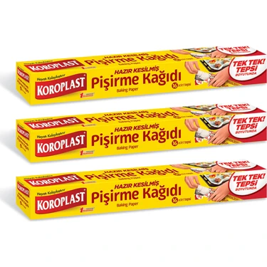 Koroplast Pişirme Kağıdı Hazır Kesilmiş 16 Adet -