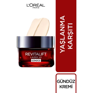 L'Oréal Paris Revitalift Lazer X3 Yoğun Yaşlanma Karşıtı Gündüz Bakım
