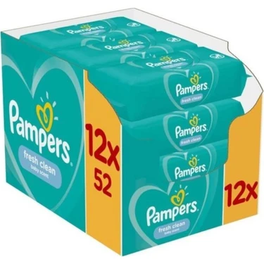 Prima  Pampers Baby Islak Havlu Fresh Clean 52LI*12