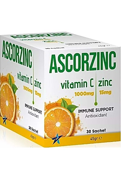 Aster Ascorzinc Vitamin-C 30 Saşe