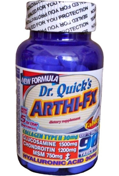 Dr Quicks Arthi-Fx Glucosamine Chondroitin Msm Hyaluronic Acid Collagen Type 2 90 Tablet