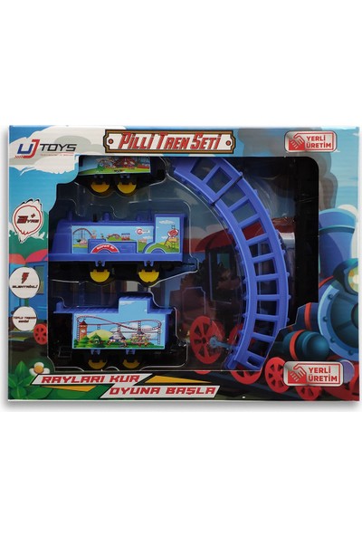 UJ Toys Pilli Raylı Vagonlu Oyuncak Tren Seti