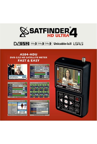 Alpsat Satfınder 4 AS04-HDU Hd Ultra 3.5" LCD Ekranlı Uydu Yön Bulucu