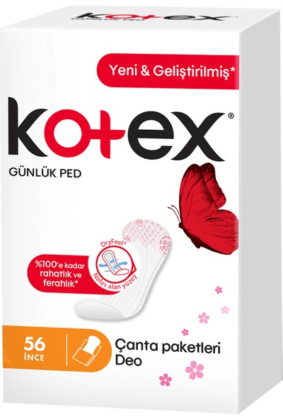 Kotex Ince Çanta Paketleri 56'lı - Parfümlü