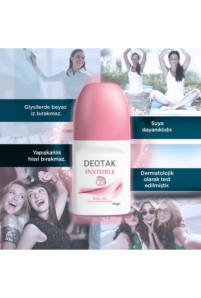 Deotak Invısıble Kadınlar Için Deo Roll-On 35 ml