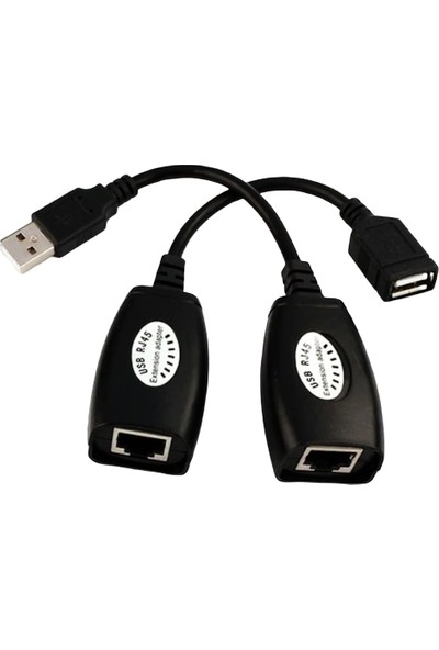 Baust USB Uzatıcı CAT5E Cat 6 ile 45 mt USB Uzatma Adaptör USB Extender Çift