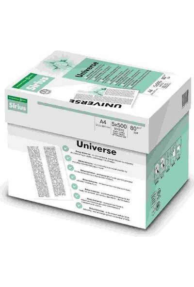 Sirius Universe A4 Fotokopi Kağıdı 80 gr 5'li Paket