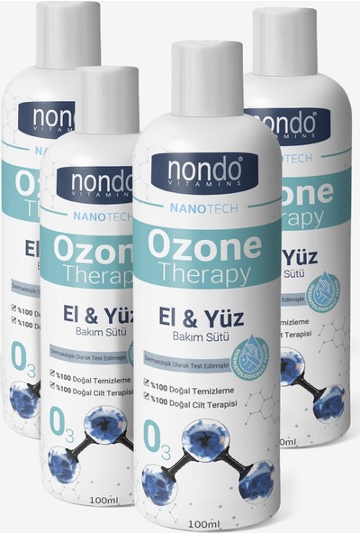 Nondo Ozon Cilt Bakım Sütü 100 ml 4 Adet