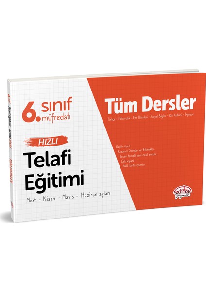 Editör Yayınları 6. Sınıf Tüm Dersler Hızlı Telafi Eğitimi