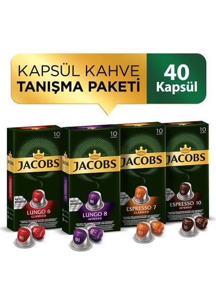 Nespresso Uyumlu Kapsül Kahve 40 Adet Tanışma Seti