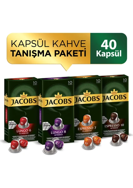 Nespresso Uyumlu Kapsül Kahve 40 Adet Tanışma Seti