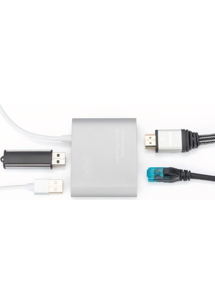 Usb Type C Hdmı Gigabit Ethernet Multiport Adaptörü Da 70847