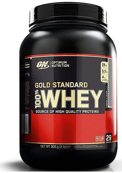 100% Whey Protein Cookies Cream 908 gr