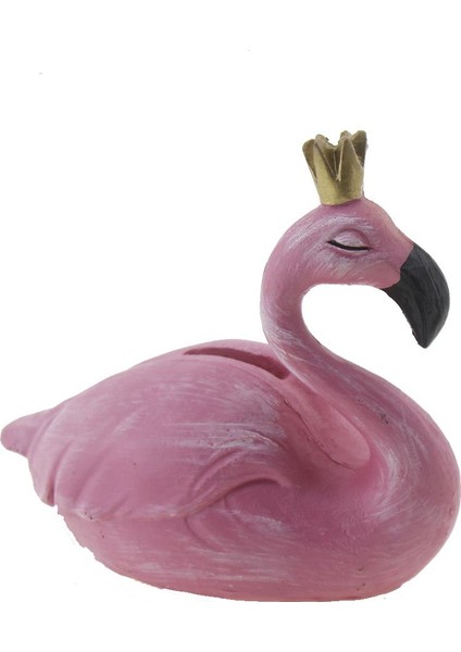 12 x 11 cm Kumbara Flamingo Dekor