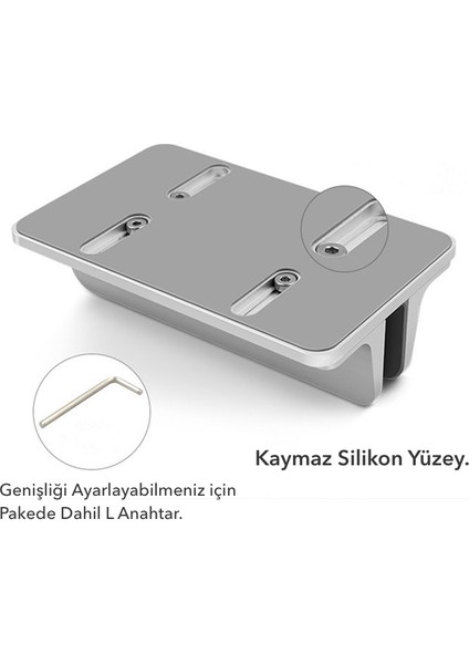 N17 Dikey Genişliği Ayarlı Laptop Macbook Bilgisayar Standı – Gümüş