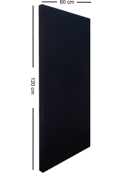 Center Acoustic Kumaş Kaplı Akustik Sünger Panel Siyah 4 x 60 x 120 cm