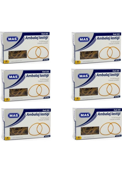 Mas 355 Ambalaj Lastiği Kauçuk  50 gr 6'lı