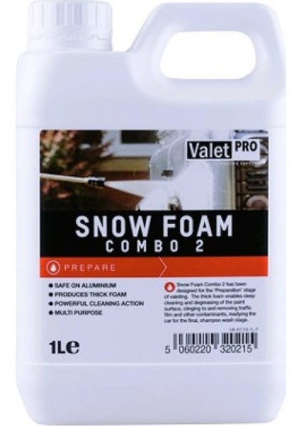 Valet Pro Snow Foam Combo 2 Yoğun Yıkama Köpüğü 1 lt