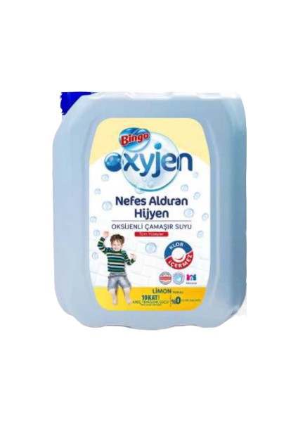 Oksijen Çamaşır Suyu Nefes Aldıran Hijyen 3,24 Lt - Limon Kokulu