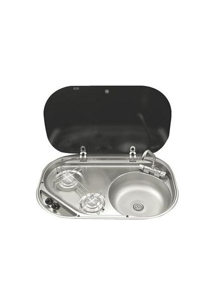 MO 8322RM Smev 2 Gözlü Gazlı Ocak + Lavabo